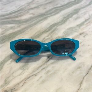 Chanel Teal logo Sunglasses